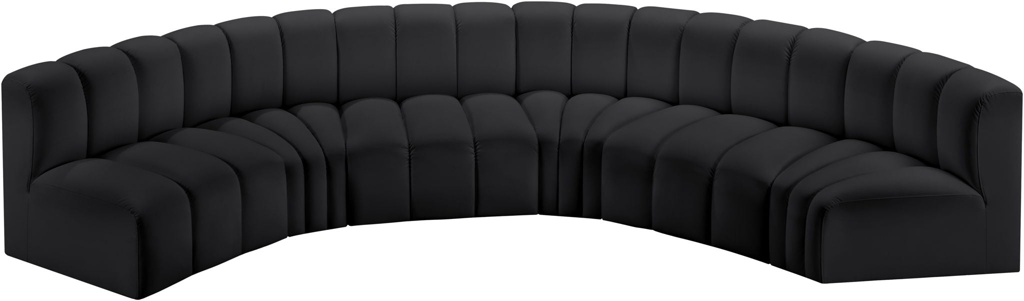 Arc - Faux Leather 6 Piece U-Shaped Modular Sofa - Simple Home Plus