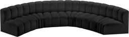 Arc - Faux Leather 6 Piece U-Shaped Modular Sofa - Simple Home Plus