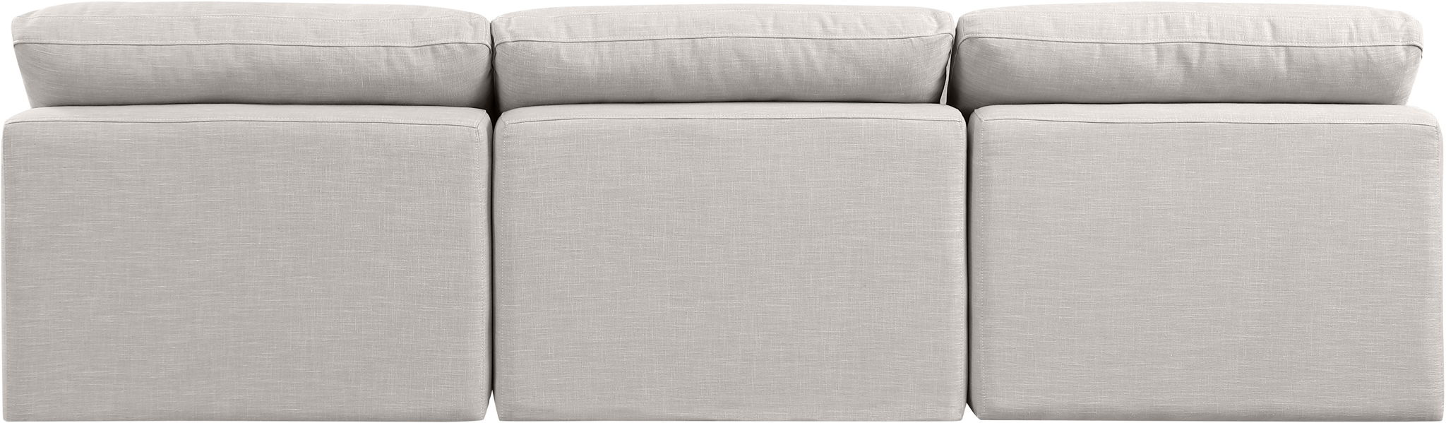 Indulge - Linen 3 Seat Modular Armless Sofa - Simple Home Plus