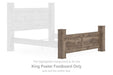 Rusticott - King Poster Footboard - Brown - Simple Home Plus
