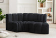Arc - Velvet 3 Piece Modular L-Shaped Sofa - Simple Home Plus