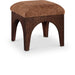 Lawson - Chenille Fabric Upholstered Ottoman - Walnut Base - Simple Home Plus