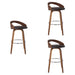 Sonia - 26" Counter Height Swivel Bar Stool - Walnut Wood - Simple Home Plus