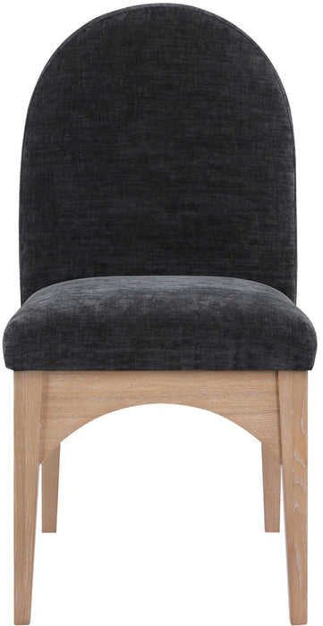 Waldorf - Chenille Dining Side Chair With Natural Legs - Simple Home Plus