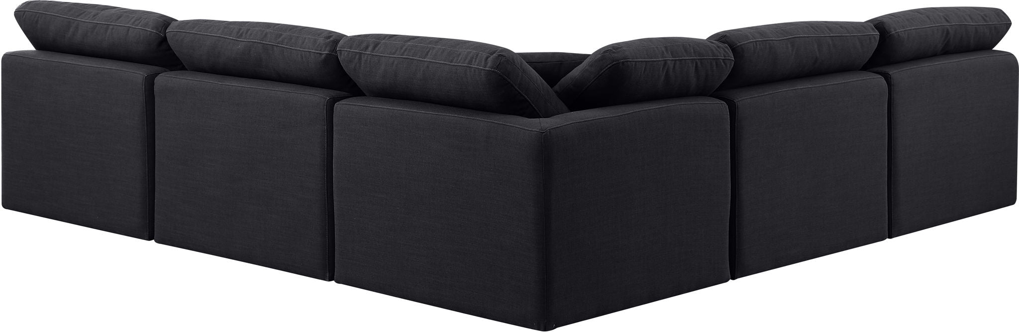 Indulge - Linen 5 Piece Modular Corner Armless Sectional - Simple Home Plus