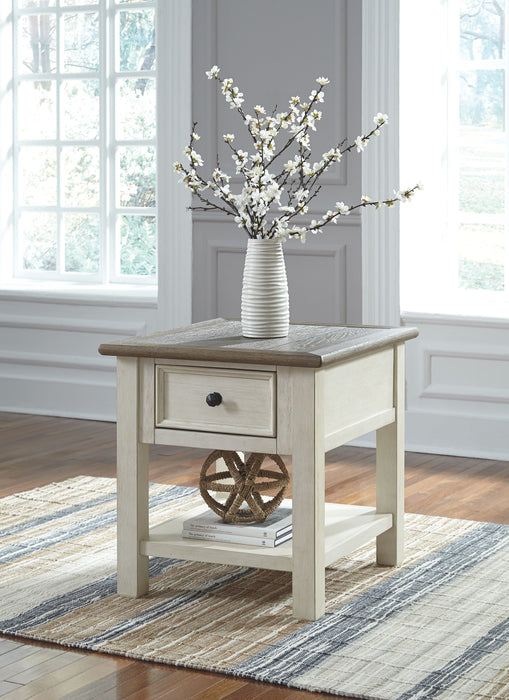 Bolanburg - White / Brown / Beige - Rectangular End Table - Simple Home Plus