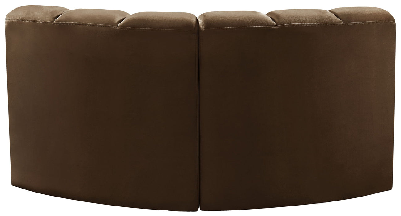 Arc - Velvet 2 Piece Modular Sofa - Simple Home Plus
