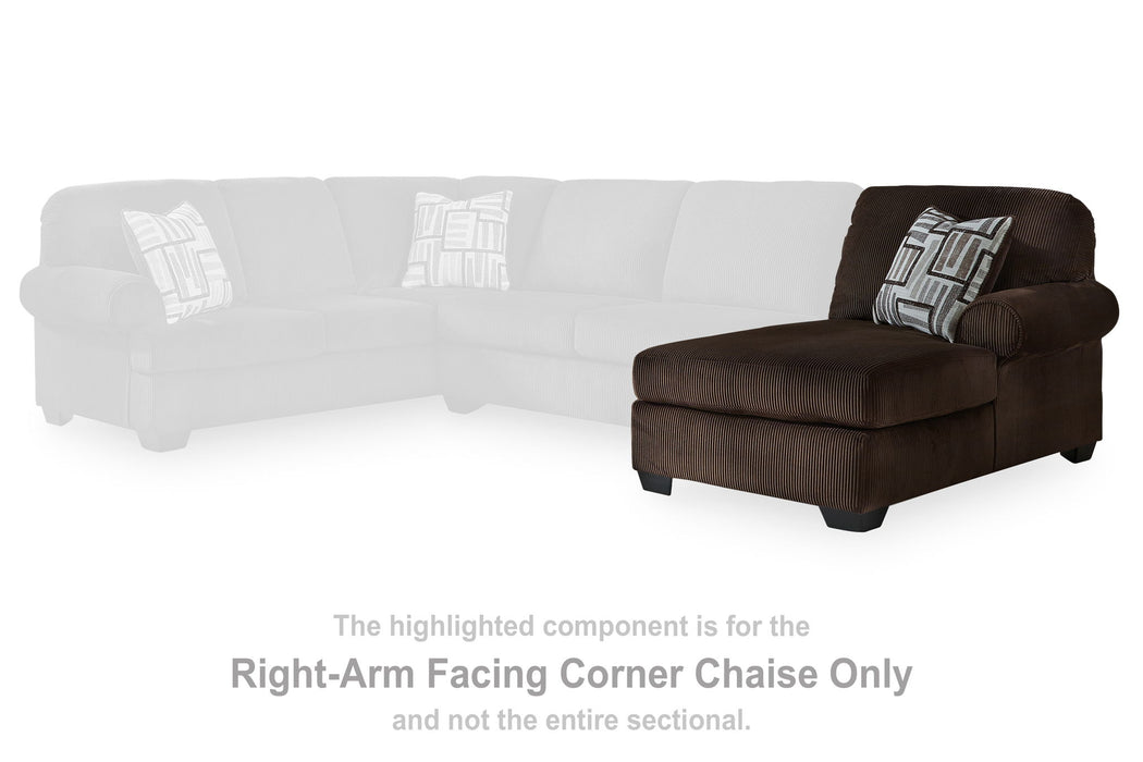 Kimlee - RAF Corner Chaise - Chocolate - Simple Home Plus