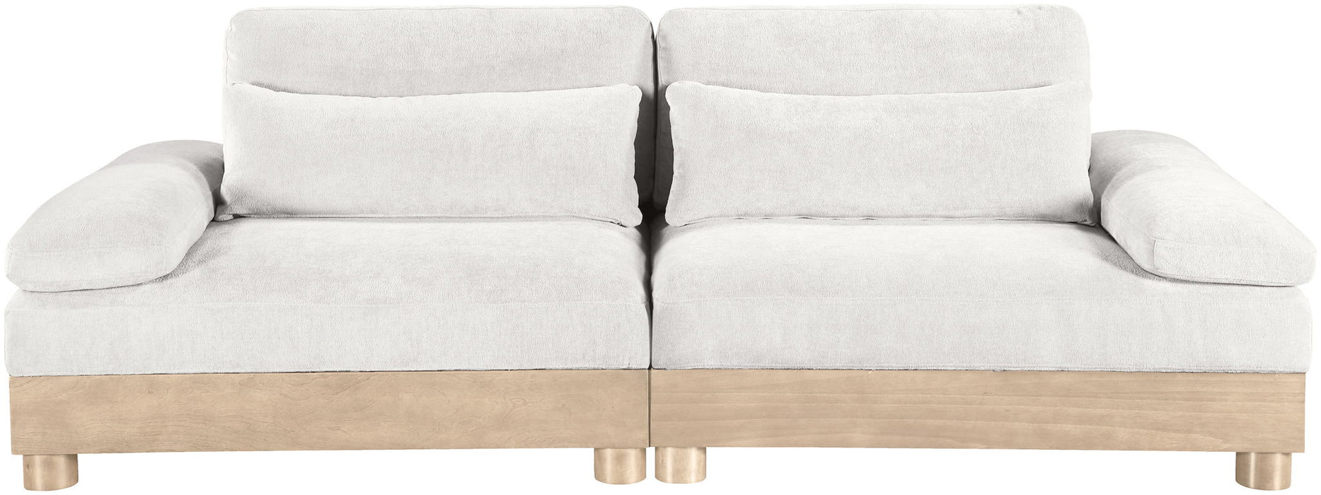 Turin - Chenille Fabric Upholstered Modular Sectional - White - Simple Home Plus