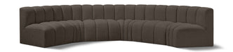 Arc - Boucle Fabric 6 Piece U-Shaped Modular Sofa - Simple Home Plus