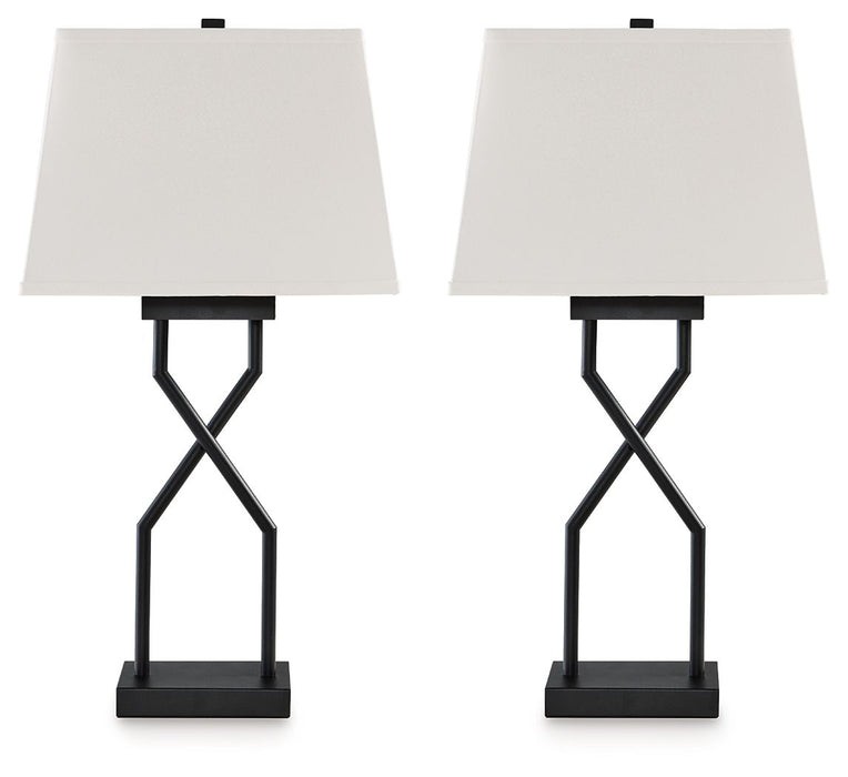 Brookthrone - Black - Metal Table Lamp (Set of 2) - Simple Home Plus