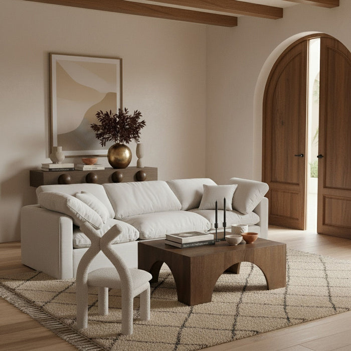 Indulge - Linen 3 Piece Modular Sofa - White - Simple Home Plus
