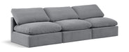 Indulge - Velvet 3 Seat Modular Armless Sofa - Simple Home Plus
