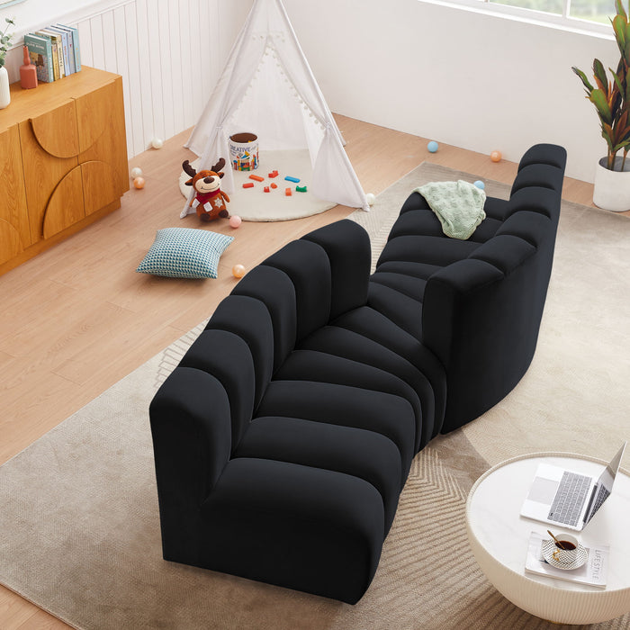 Arc - Velvet 4 Piece Sofa - Simple Home Plus