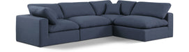 Comfy - 4 Piece Linen Fabric Modular Armless Sectional - Simple Home Plus