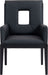 Gwendolyn - Faux Leather Dining Arm Chair With Black Frame - Simple Home Plus