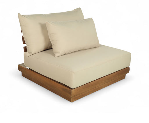 Mirella - Water Resistant Fabric Upholstered Outdoor Patio Modular Armless Chair - Simple Home Plus