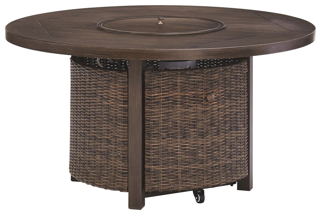 Paradise Trail - Medium Brown - Round Fire Pit Table - Simple Home Plus