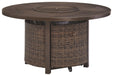 Paradise Trail - Medium Brown - Round Fire Pit Table - Simple Home Plus