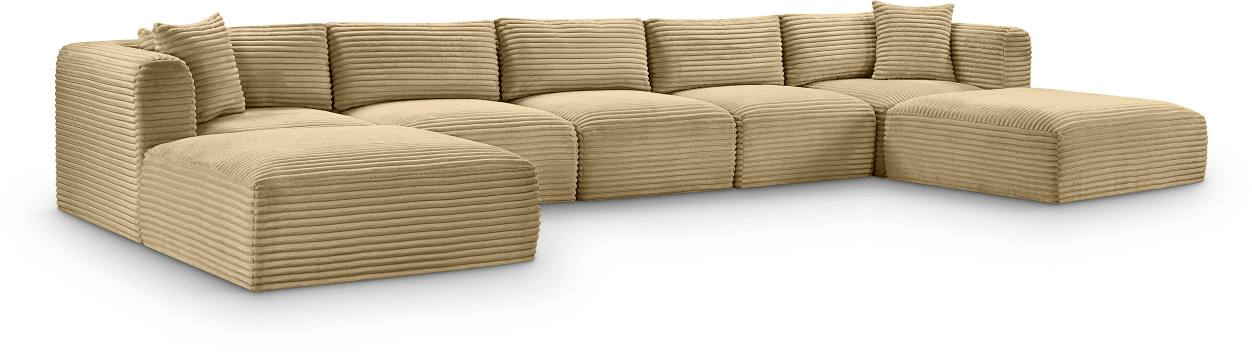Shaggy - 7 Piece Modular Sectional With 2 Ottomans - Simple Home Plus
