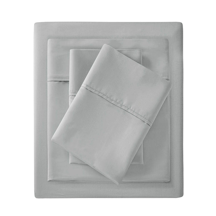 300 Thread Count Organic Cotton - Queen Deep Pocket Sheet Set - Gray - Simple Home Plus