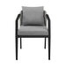 Palma - Outdoor Patio Dining Chairs In Aluminum And Wicker With Gray Cushions - (Set Of 2) - Simple Home Plus