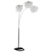 Miriam - Hanging Crystal Arc Floor Lamp - Chrome - Simple Home Plus