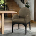 Waldorf - Boucle Dining Arm Chair With Black Legs - Simple Home Plus