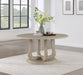 Trofello - Round Pedestal Dining Table - White Washed - Simple Home Plus