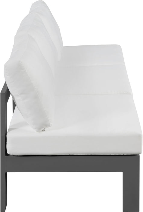 Nizuc - Outdoor Patio 3 Seat Armless Modular Sofa With Gray Frame - Simple Home Plus