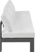 Nizuc - Outdoor Patio 3 Seat Armless Modular Sofa With Gray Frame - Simple Home Plus