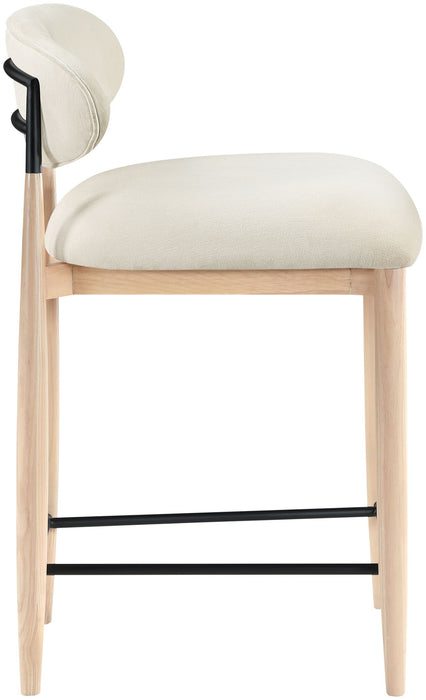 Riccio - Upholstered Stool - Cream - Simple Home Plus