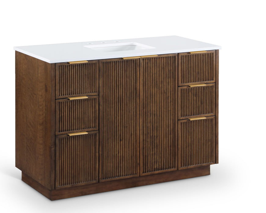 Willard - Engineered Stone And Solid Wood Bathroom Vanity - Simple Home Plus