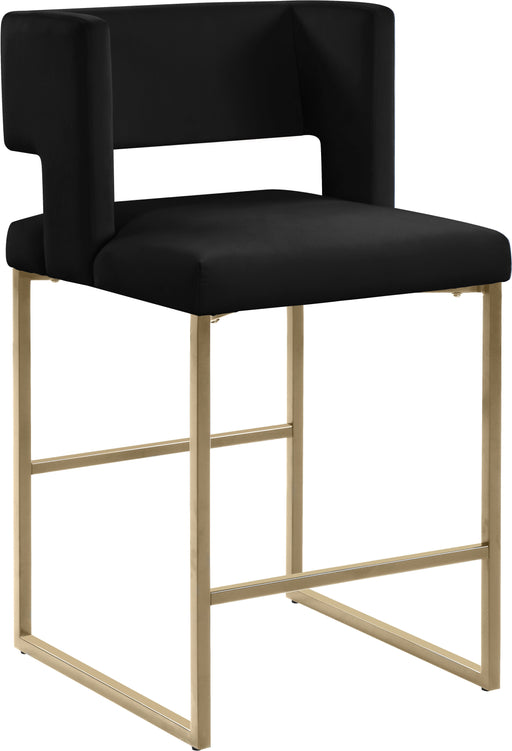 Caleb - Counter Stool with Gold Legs (Set of 2) - Simple Home Plus