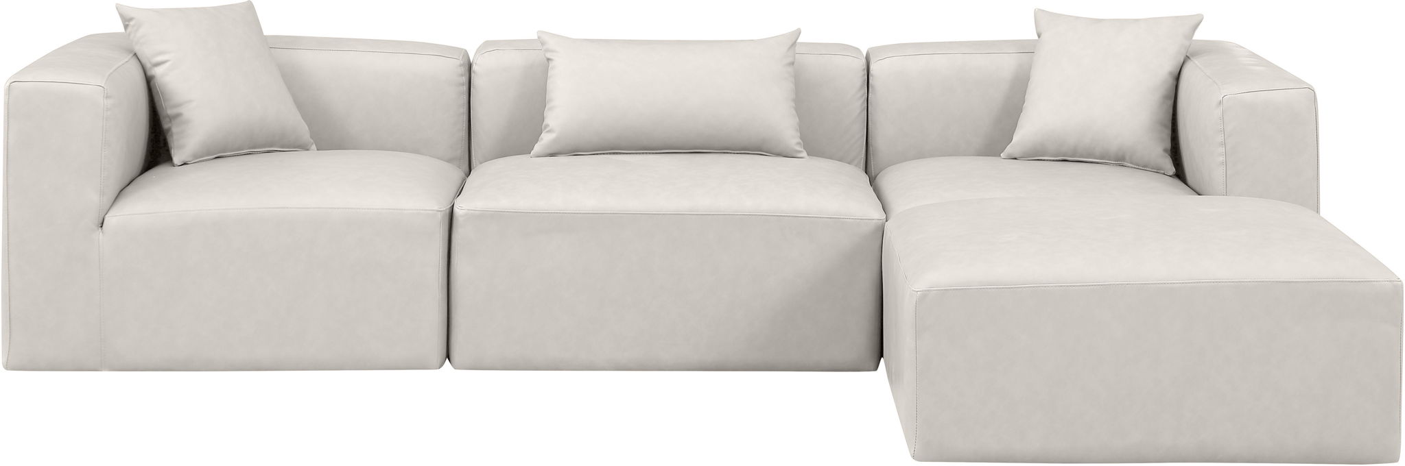 Cube - 4 Piece Modular Sectional With Chaise - Simple Home Plus