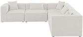 Cube - Linen 5 Piece Modular Corner Sectional - Simple Home Plus