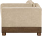 Turin - Chenille Fabric Upholstered Modular Corner Chair - Walnut Base - Simple Home Plus