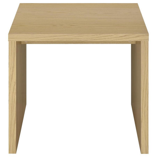 Canoga - Engineered Wood Accent Side End Table - Light Oak - Simple Home Plus