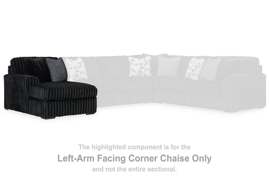 Midnight-Madness - Laf Corner Chaise - Onyx - Simple Home Plus