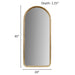 Mia - Gold Metal Arch Wall Mirror - Gold - Simple Home Plus