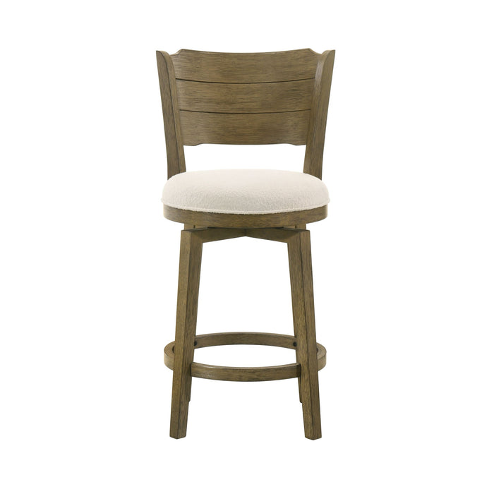 Winsley - Coastal Modern Swivel Wood Counter Height Kitchen Bar Stool - Simple Home Plus
