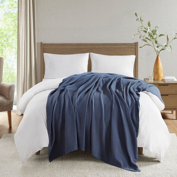 Liquid Cotton - Twin Blanket - Navy - Simple Home Plus