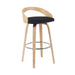 Sonia - Modern Swivel Bar Height Stool - Patterned Oak Wood Finish - Simple Home Plus