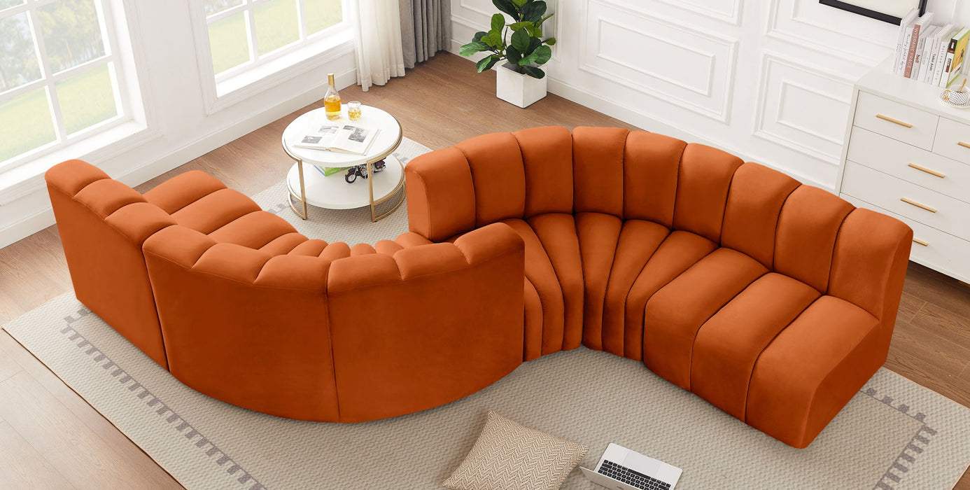 Arc - Velvet 6 Piece Modular Sofa - Simple Home Plus