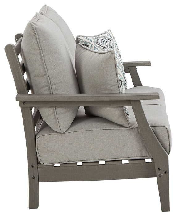 Visola - Gray - Loveseat w/Cushion - Simple Home Plus