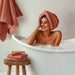 800GSM - 8 Piece Antimicrobial Towel Set - Coral - Simple Home Plus