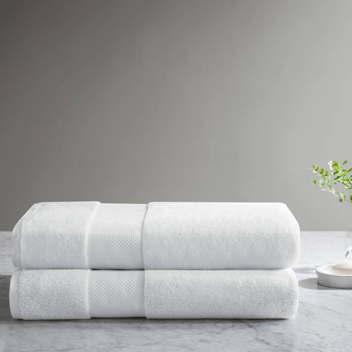 Turkish Bath Sheet 2 Piece Set - White - Simple Home Plus