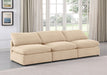 Indulge - Velvet 3 Seat Modular Armless Sofa - Simple Home Plus