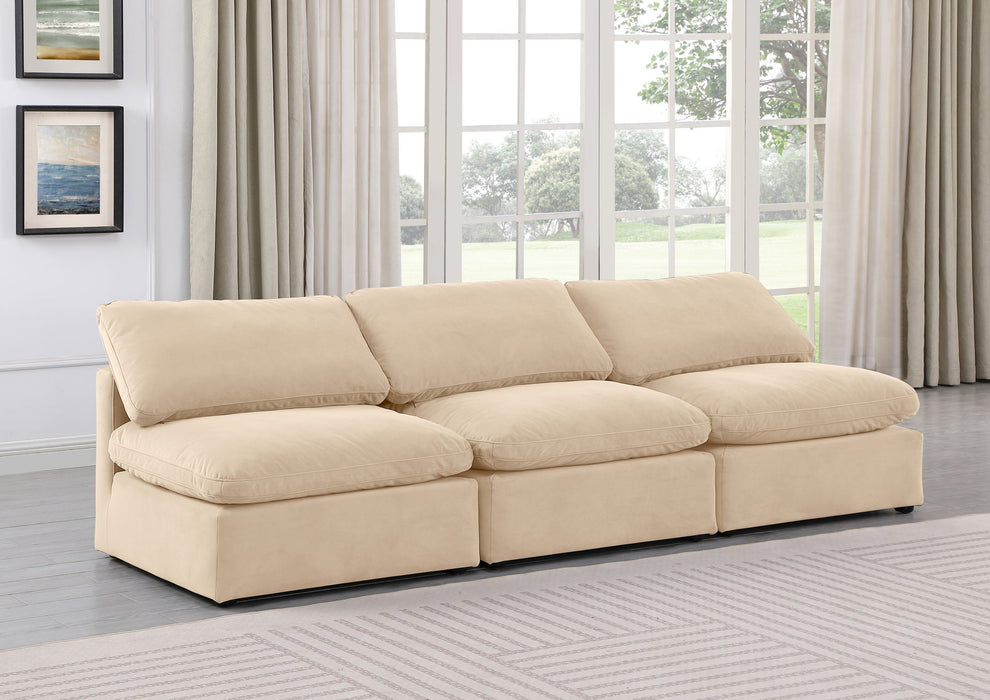 Indulge - Velvet 3 Seat Modular Armless Sofa - Simple Home Plus