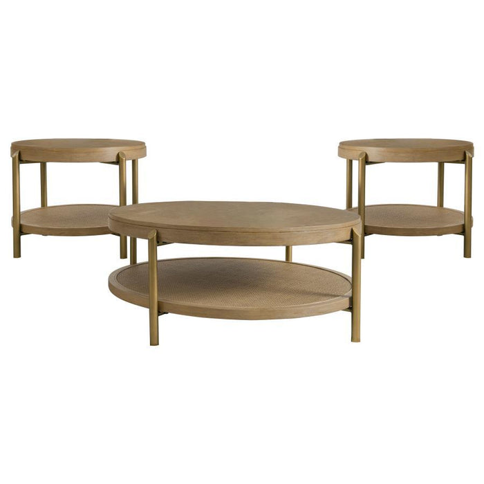 Arini - Round Coffee And End Table Set - Simple Home Plus